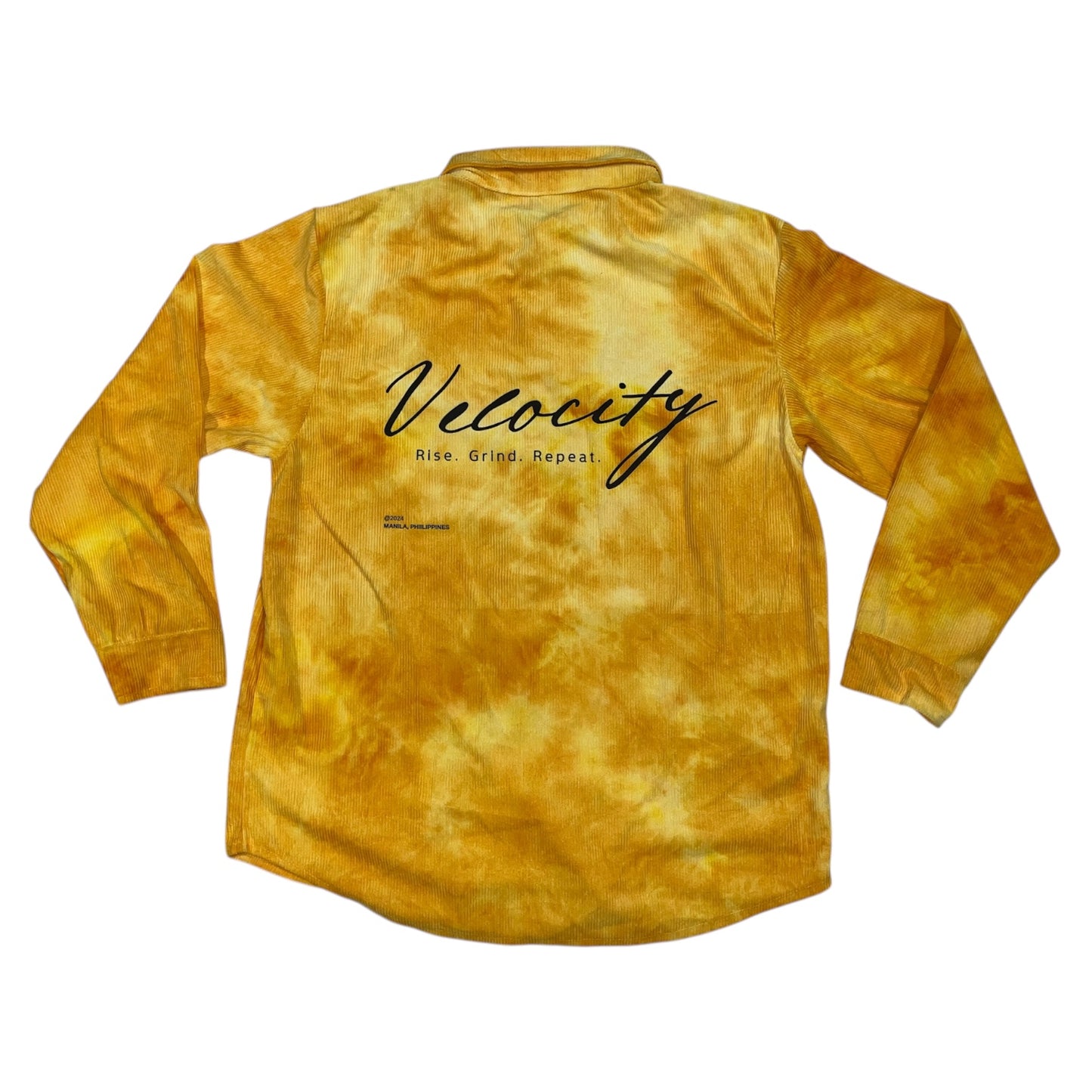 Tie-Dye Corduroy Longsleeve Polo/Jacket