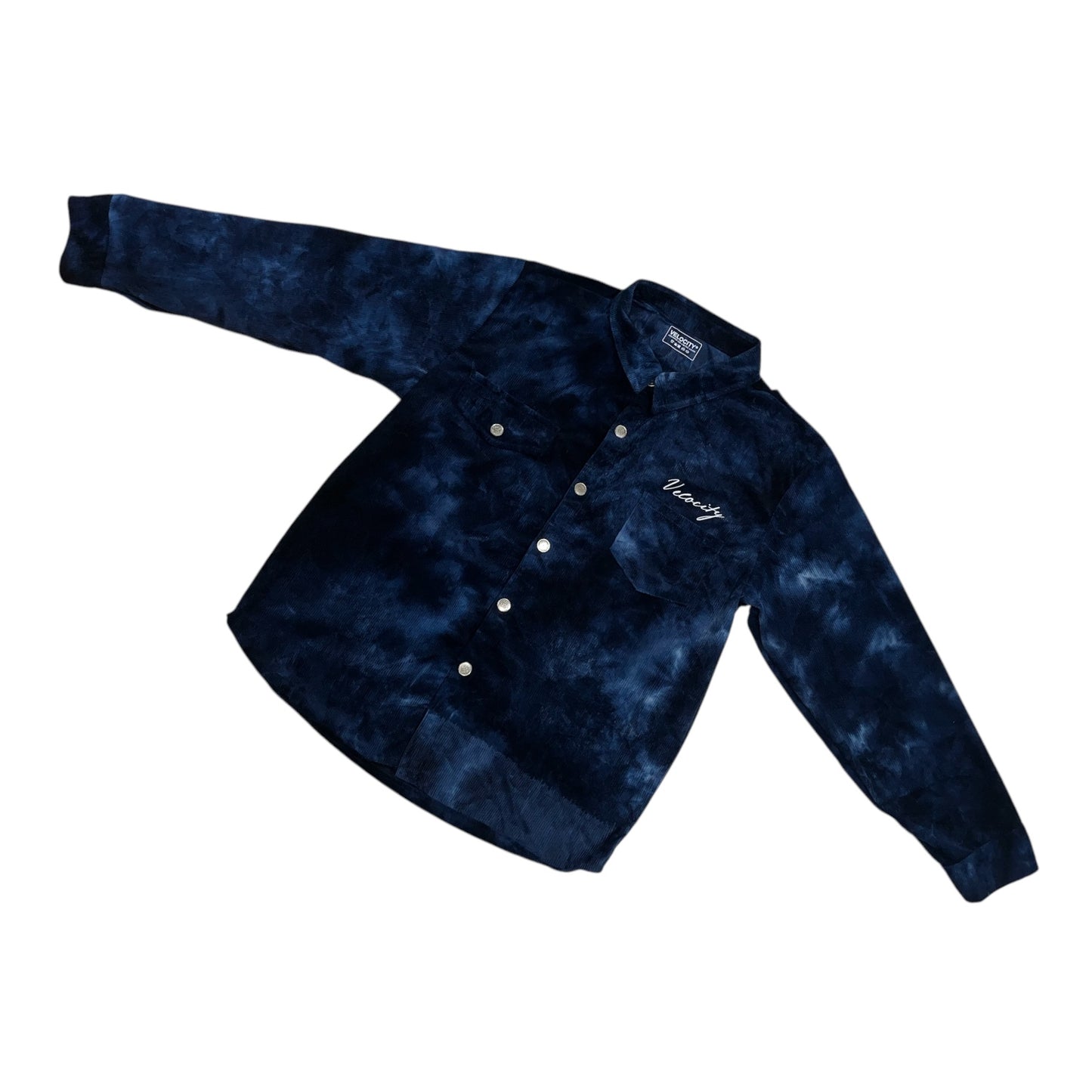 Tie-Dye Corduroy Longsleeve Polo/Jacket