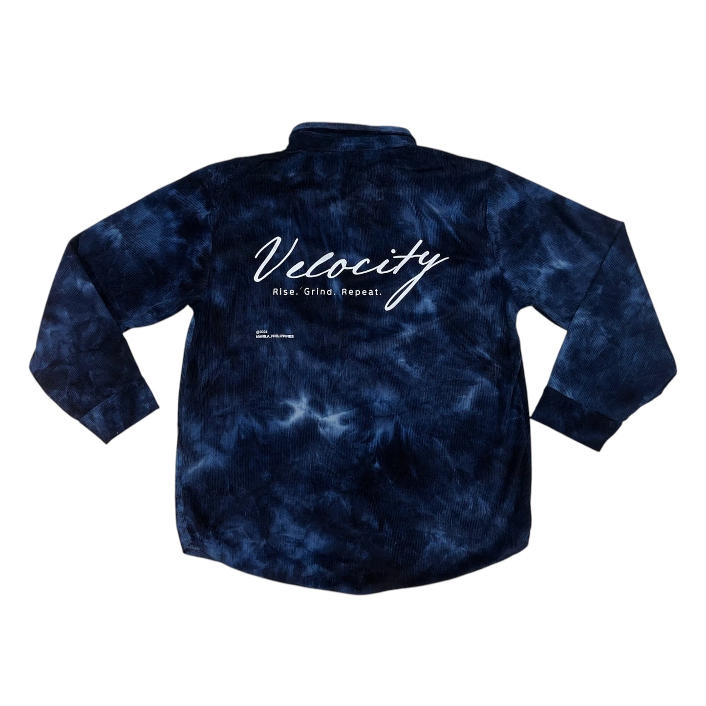Tie-Dye Corduroy Longsleeve Polo/Jacket
