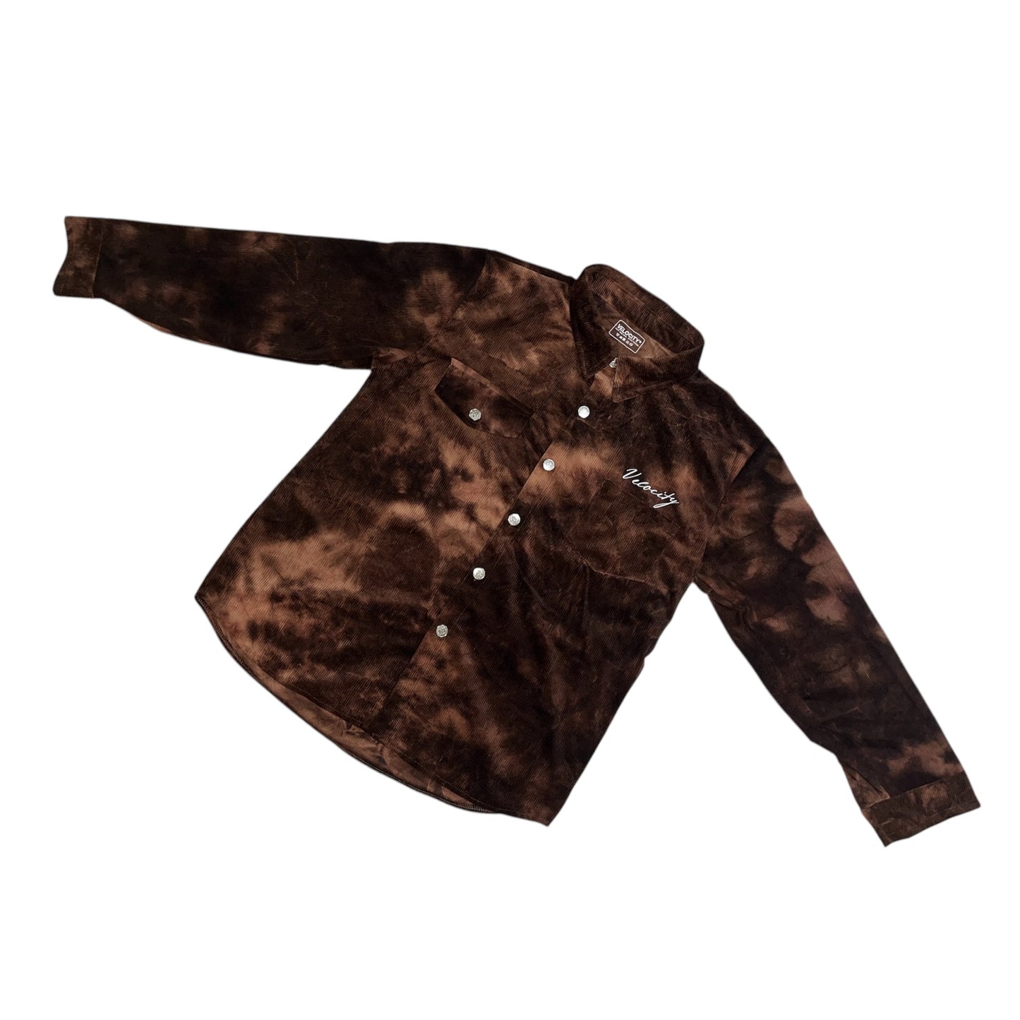 Tie-Dye Corduroy Longsleeve Polo/Jacket