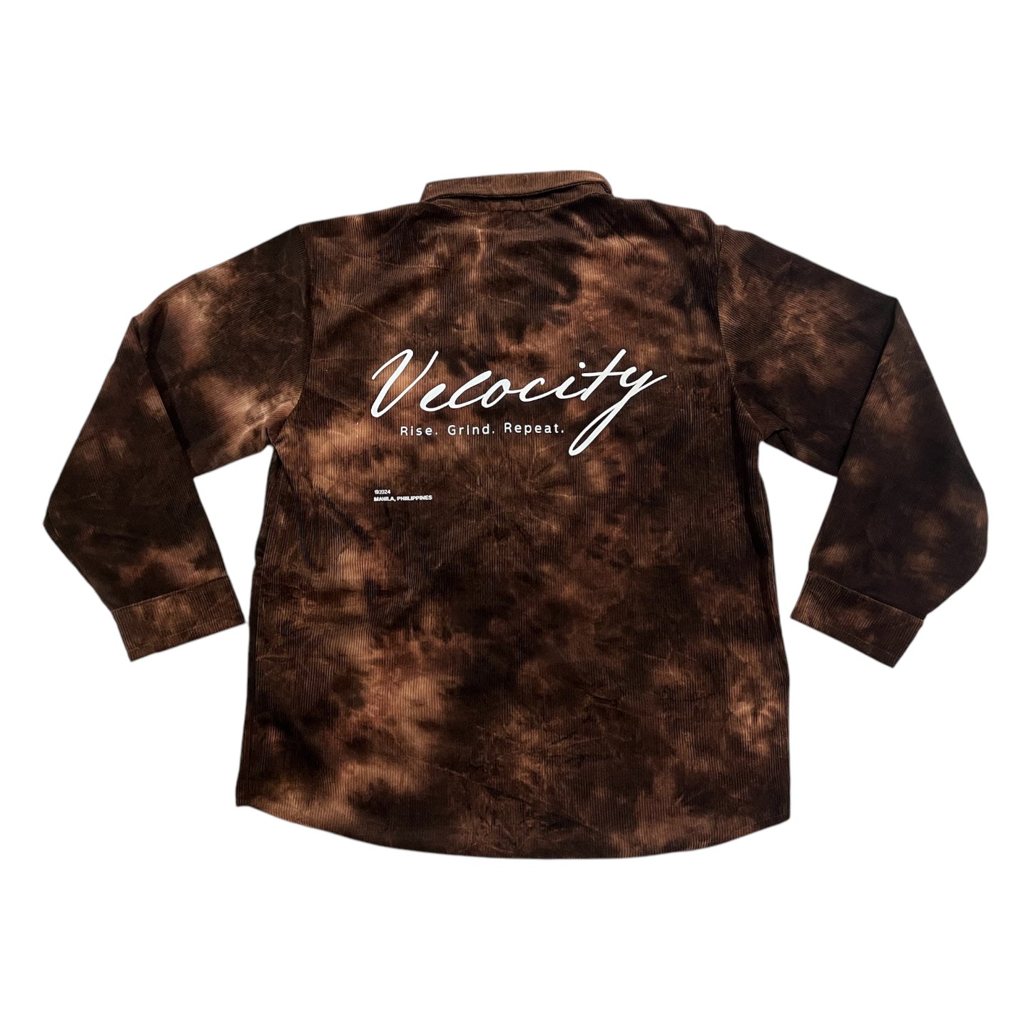 Tie-Dye Corduroy Longsleeve Polo/Jacket