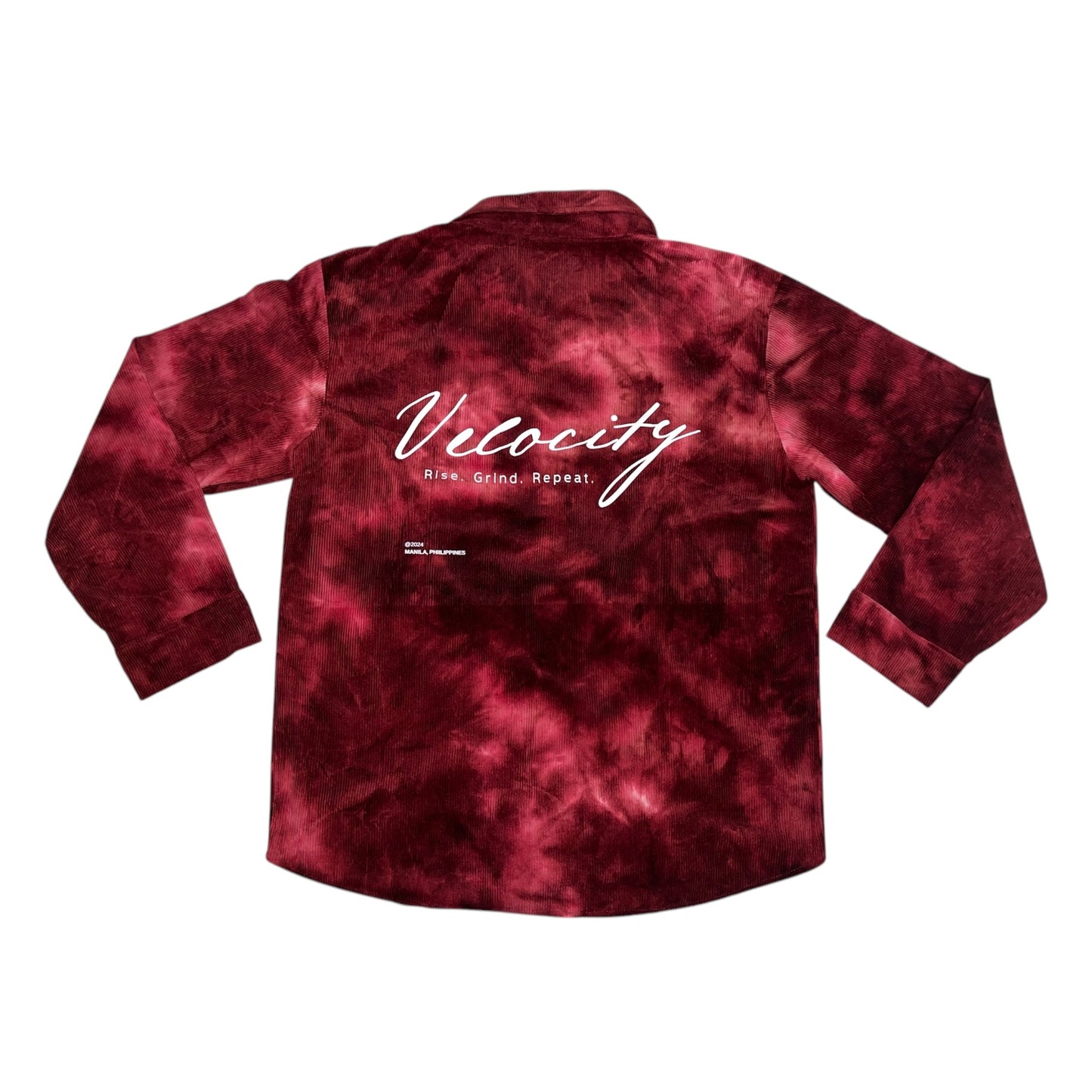 Tie-Dye Corduroy Longsleeve Polo/Jacket