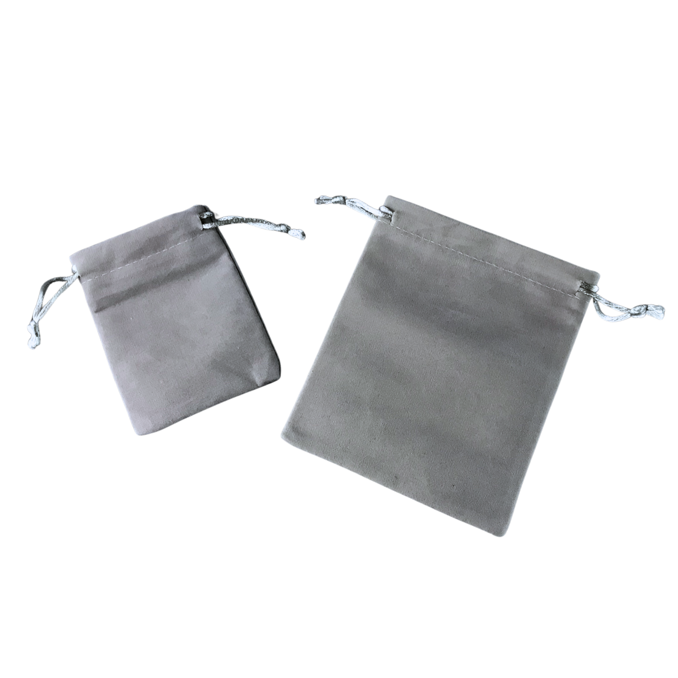 Grey Drawstring Gray Premium Velvet Drawstring Pouch – Velocity