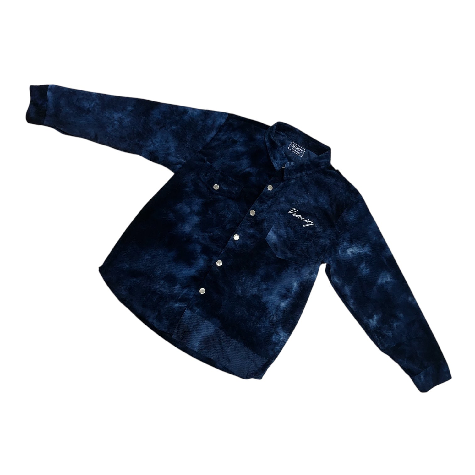 Tie-Dye Corduroy Longsleeve Polo/Jacket