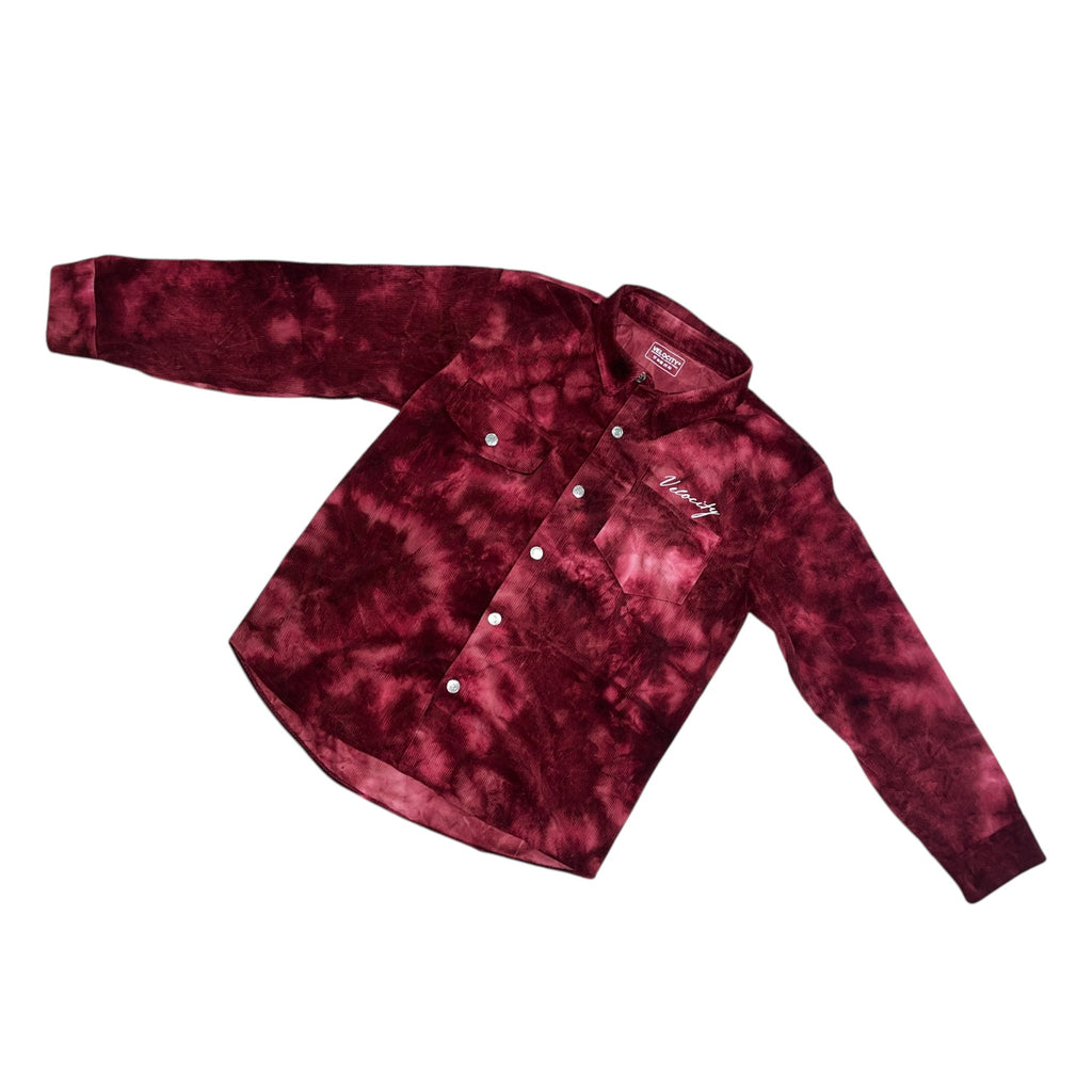 Tie-Dye Corduroy Longsleeve Polo/Jacket