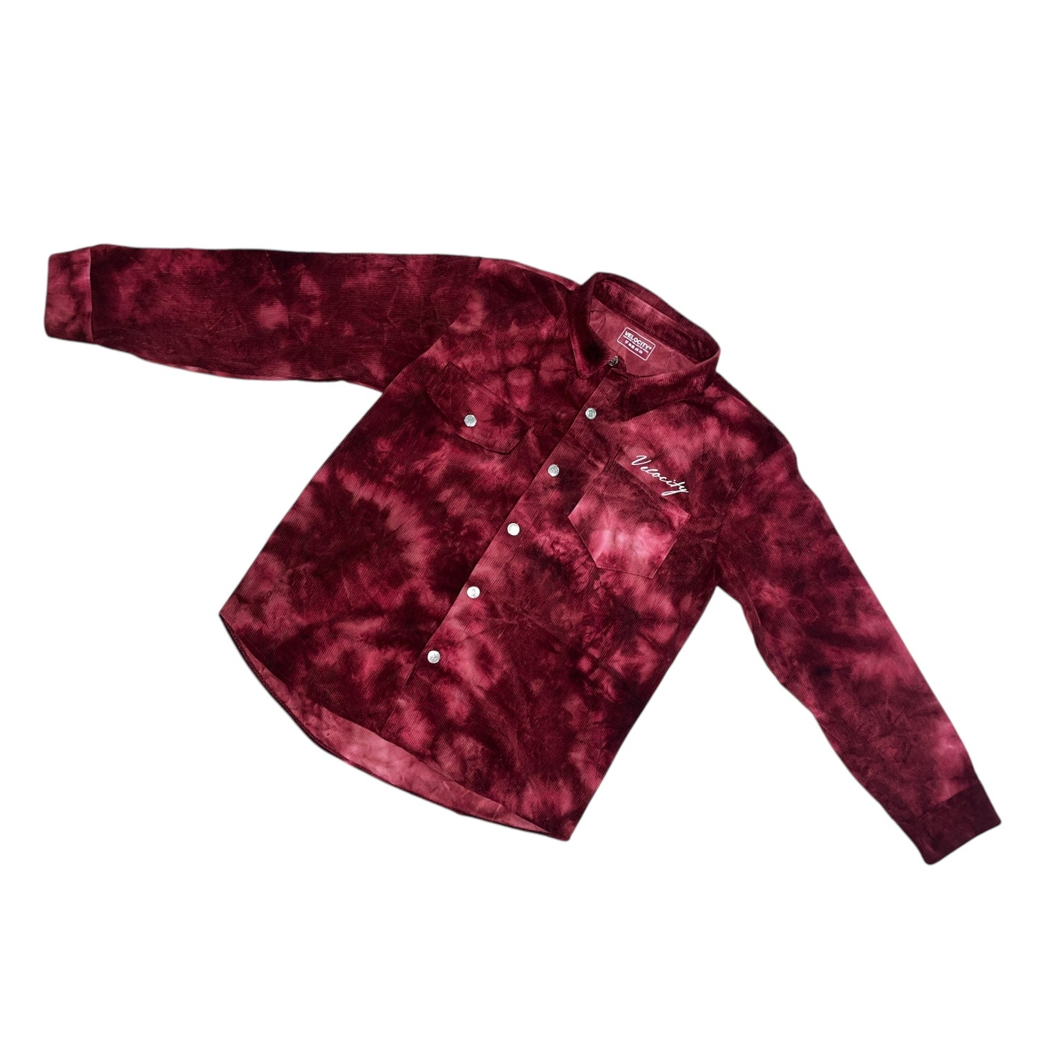 Tie-Dye Corduroy Longsleeve Polo/Jacket