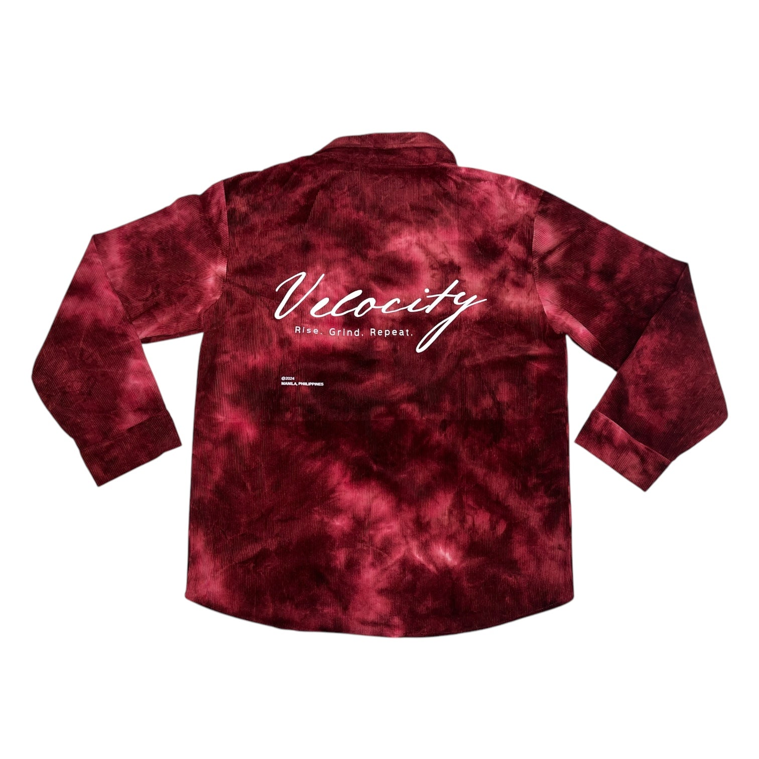 Tie-Dye Corduroy Longsleeve Polo/Jacket